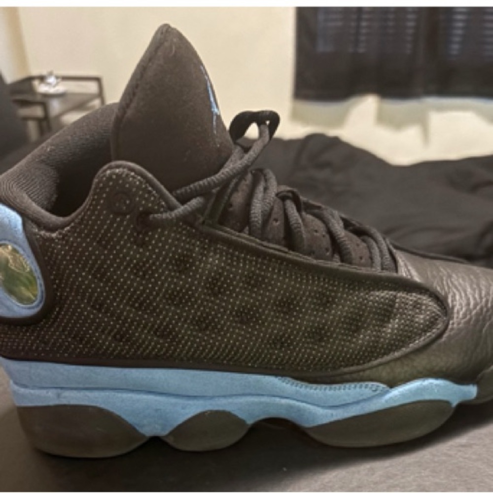 Jordan Black and Blue Women's Sneakers
